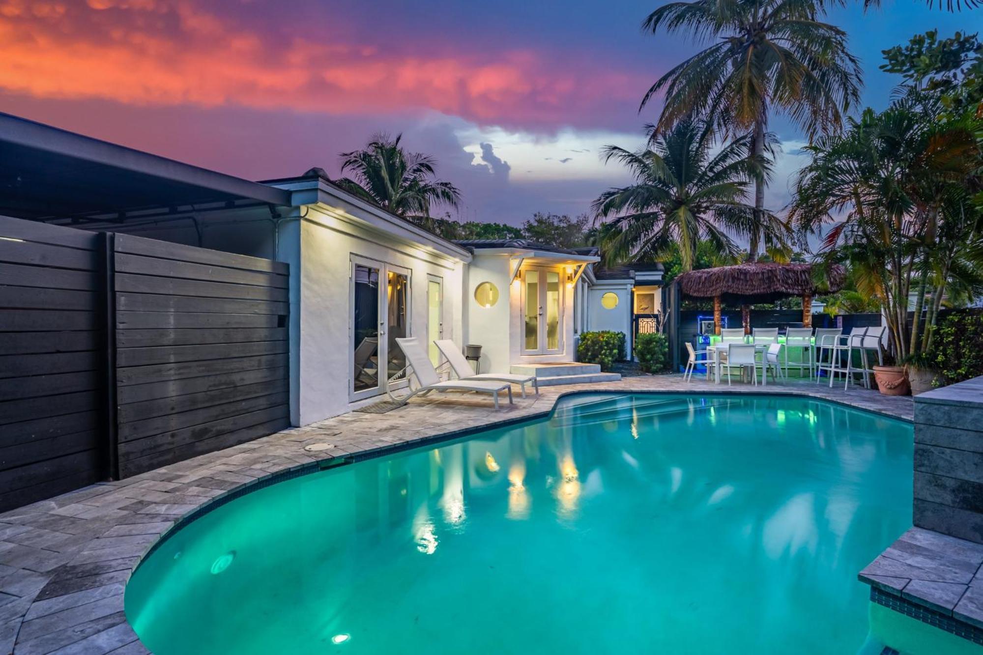 Private Oasis With Heated Pool Near Beach & Las Olas Villa Fort Lauderdale Dış mekan fotoğraf